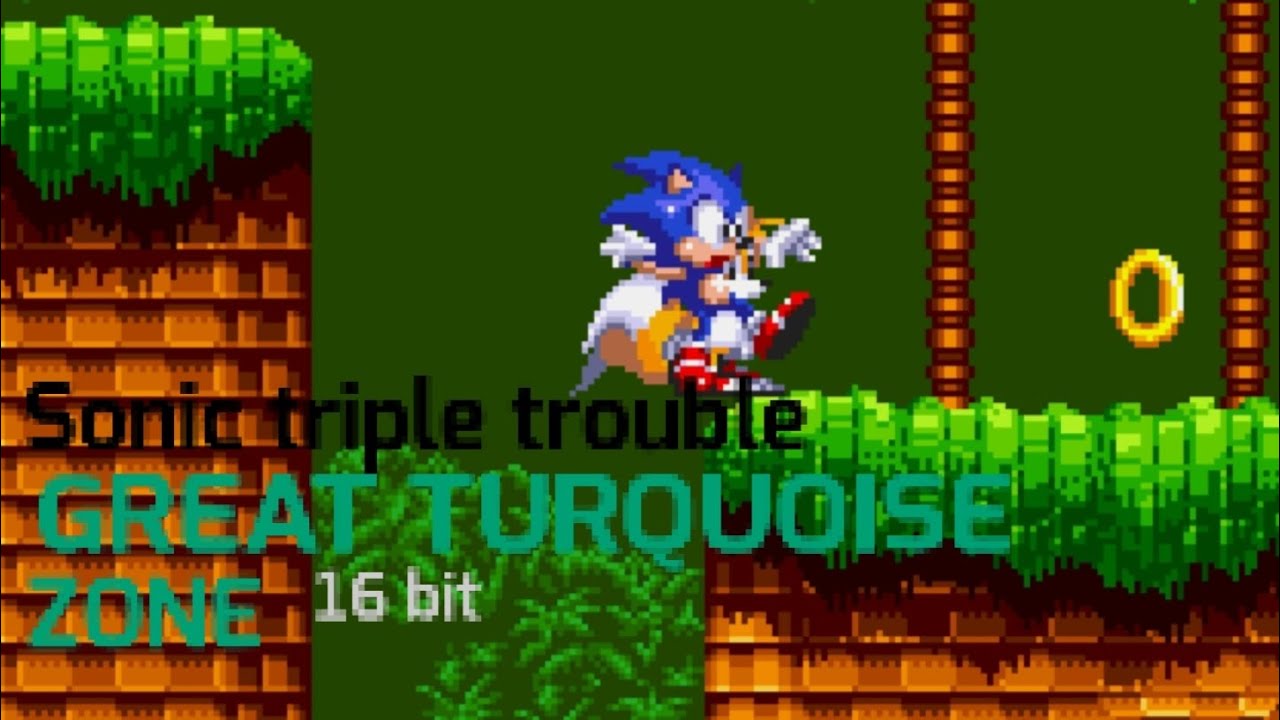 Sonic triple trouble ~ Great Turquoise ~ Act 0, 1 and 2 [No deaths]