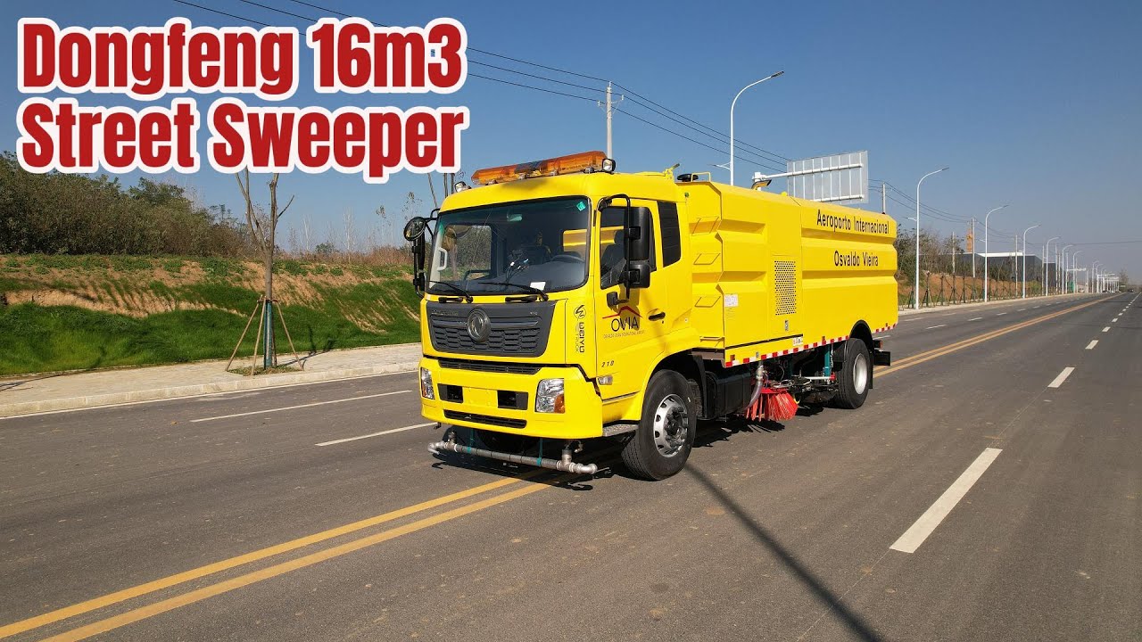 Dongfeng 16m3 Truck Mounted Street Sweeper in Action   Powerful Cleaning for African Cities