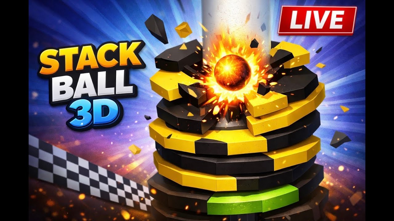 💥 STACK BALL 3D ZERO STOP SMASH 🔥 | LIVE
