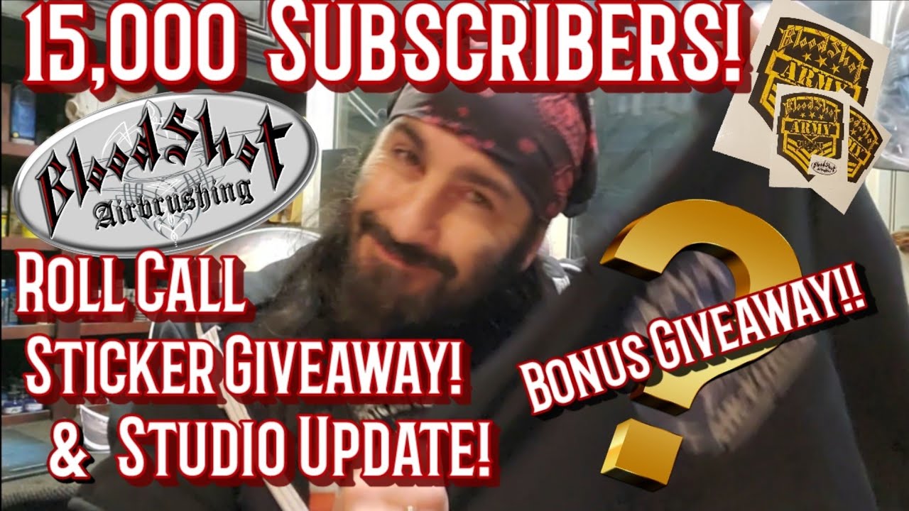 15 Thousand Subscriber Special Hoodie and Sticker Giveaway & Studio Update Video.