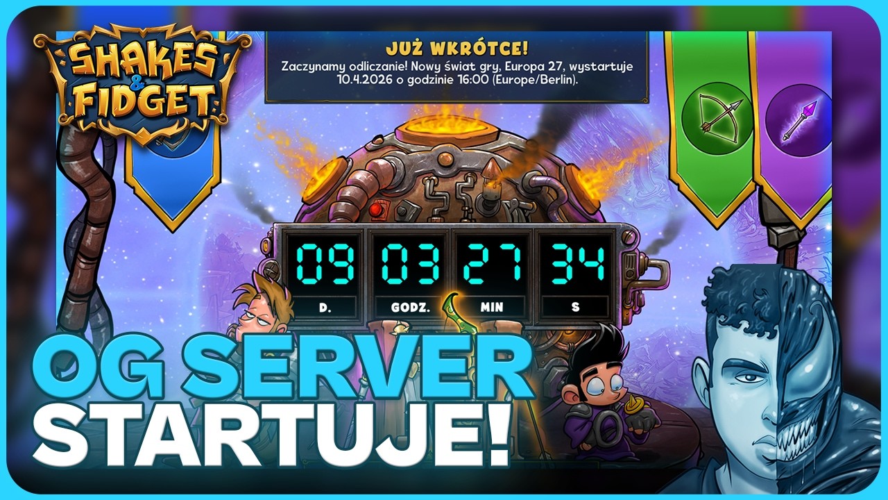 ⚔️ Prerejestracja na OG Serwer z Trzema Klasami Wystartowała!  😎  | Shakes & Fidget | N3utr4L ⚔️