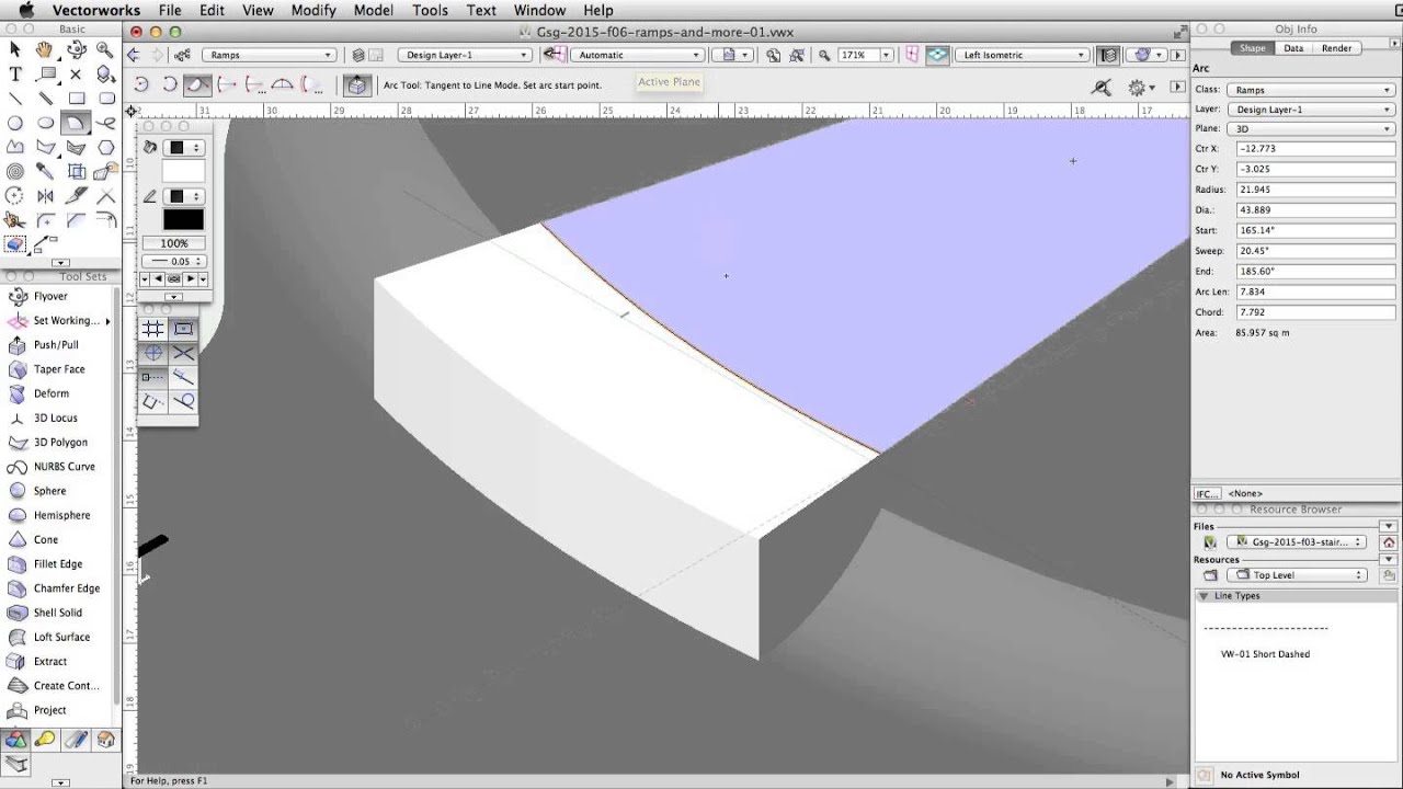 GSG - Vectorworks Fundamentals 2015 - 07 Ramps and Ledges Part 1