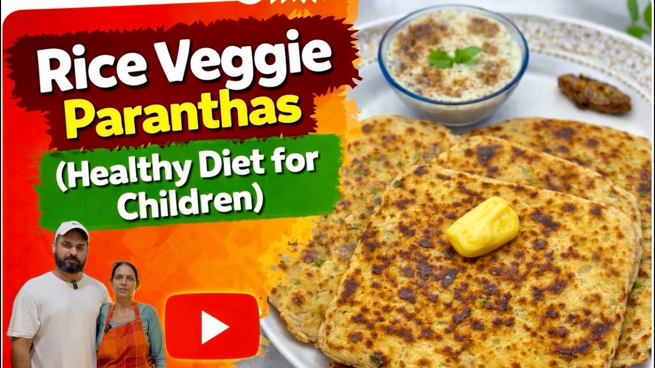 Rice Veggie Paratha | Healthy Recipe for Children | Vegetable Paratha Recipe | Kinder Di Rasoi 🧑‍🍳