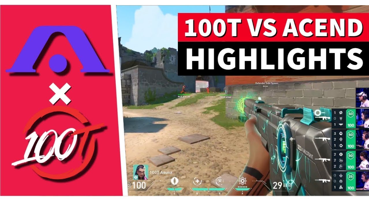 100T vs ACEND   Highlights   Valorant Champions Tour Stage 3 Valorant Masters Berlin