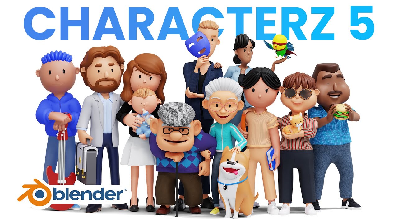 Massive 3D character generator in Blender. What is inside?