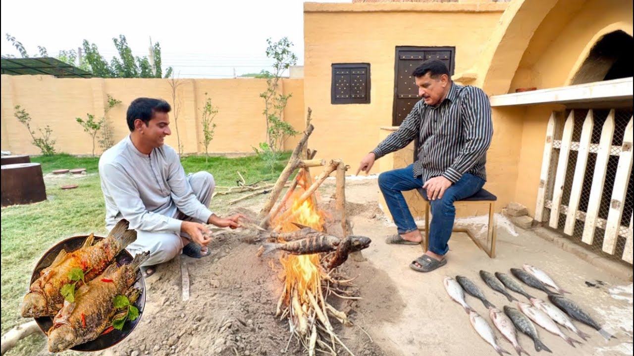 Abu Ne Underground Fish Roast ki||Khadda Fish Recipe ||How to Roast Fish inside the Ground