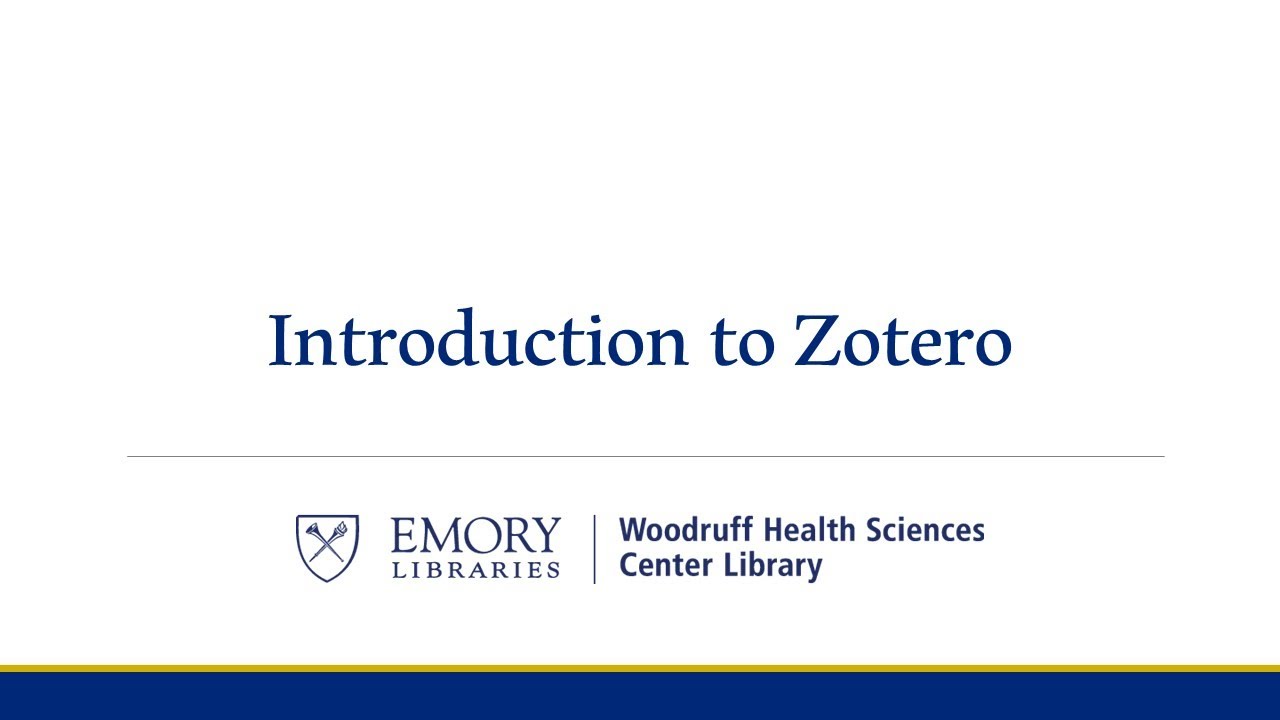 Introduction to Zotero - November 2023