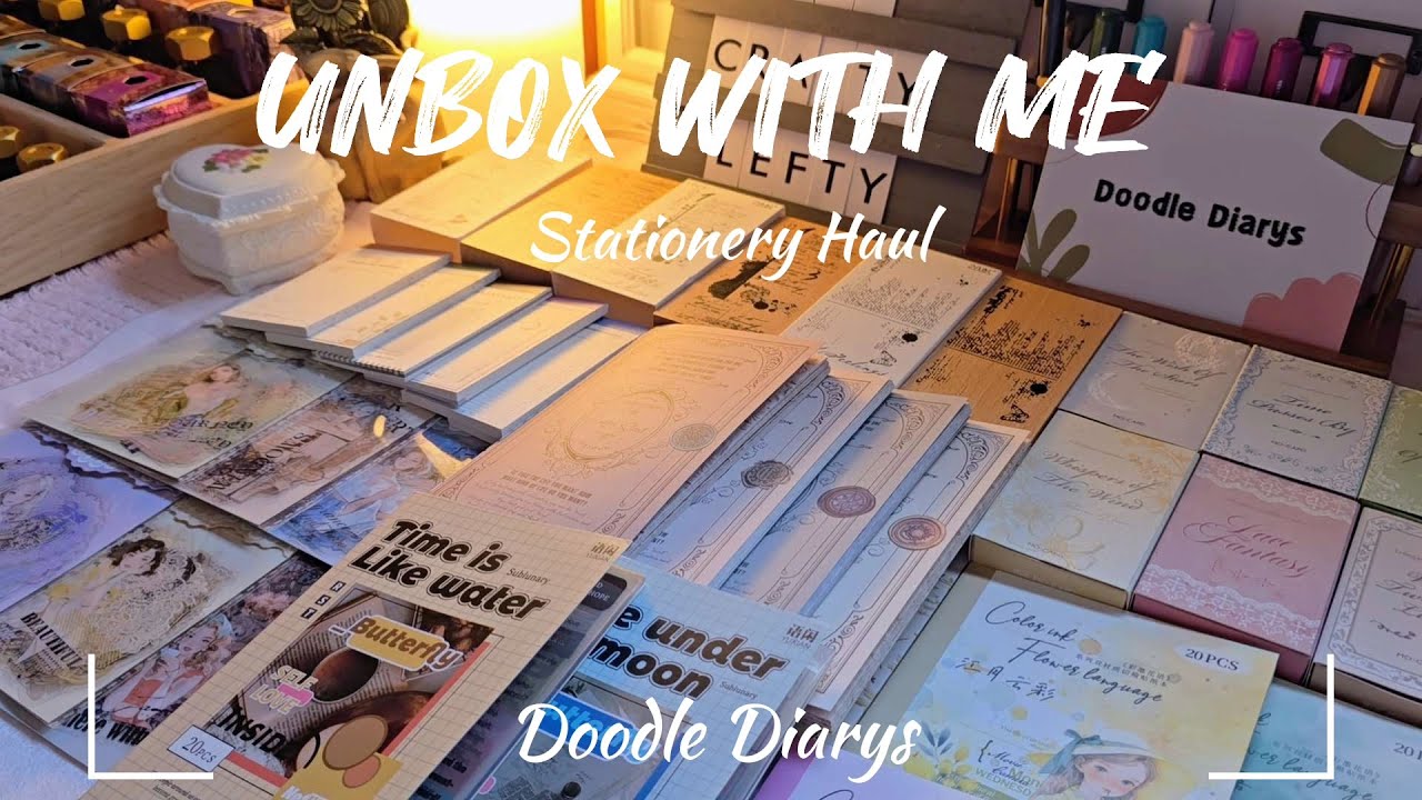 ASMR Unboxing | Stationery Haul ft @doodlediarys