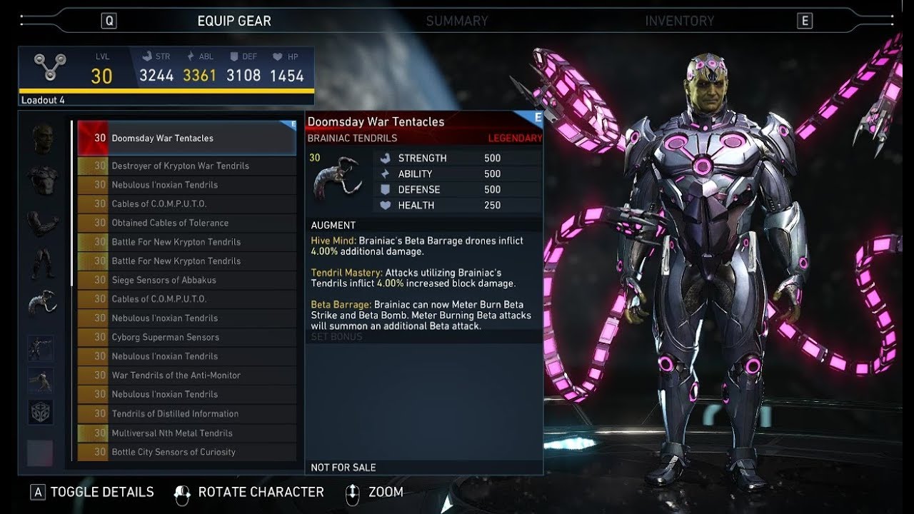 12th Level Tentacles - Injustice 2 Brainiac Legendary Gear Unlocked! | Stream Highlight