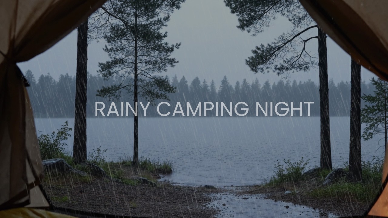 Rainy Lake Camping Ambience at Dusk for Deep Sleep & Relaxation