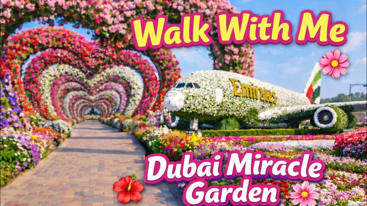 Short Tour of Dubai Miracle Garden 🌺 Let’s Explore Together!