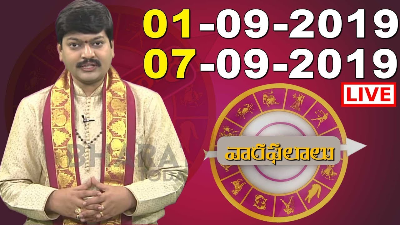 Vaara Phalalu By #TejaswiSarma | Weekly Horoscope 2019 | 01st SEP - 7th SEP 2019 | Bharat Today