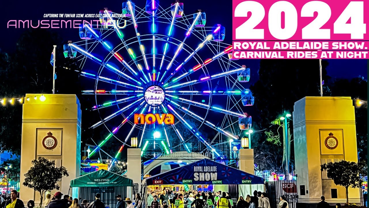 2024 Royal Adelaide Show Carnival Rides at Night.
