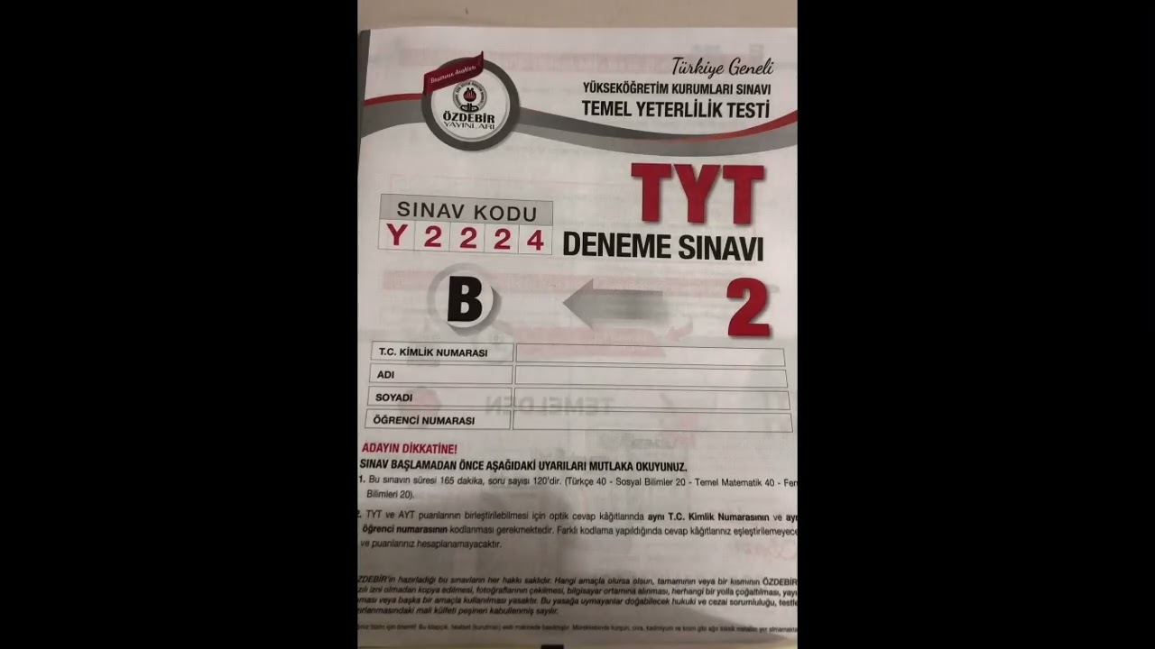 MEZUN ÖZDEBİR TYT YORUMUM