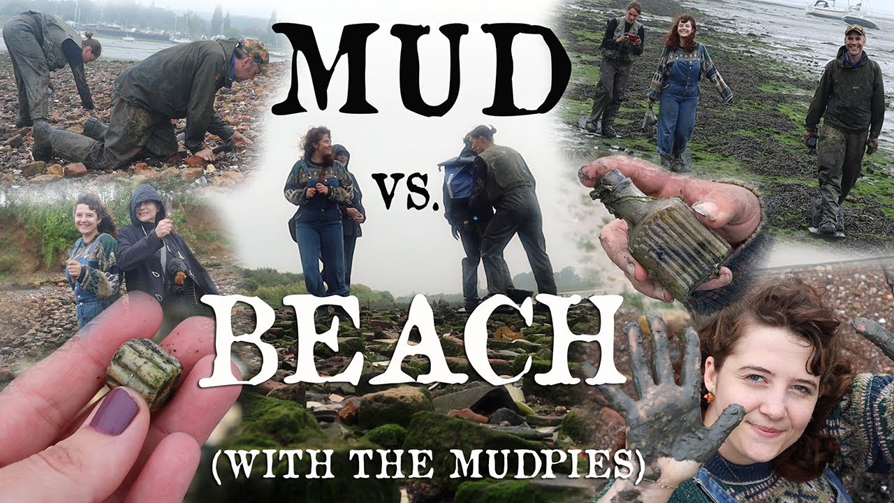 MUD Vs BEACH Challenge! Mudlarking With The Mudpies!