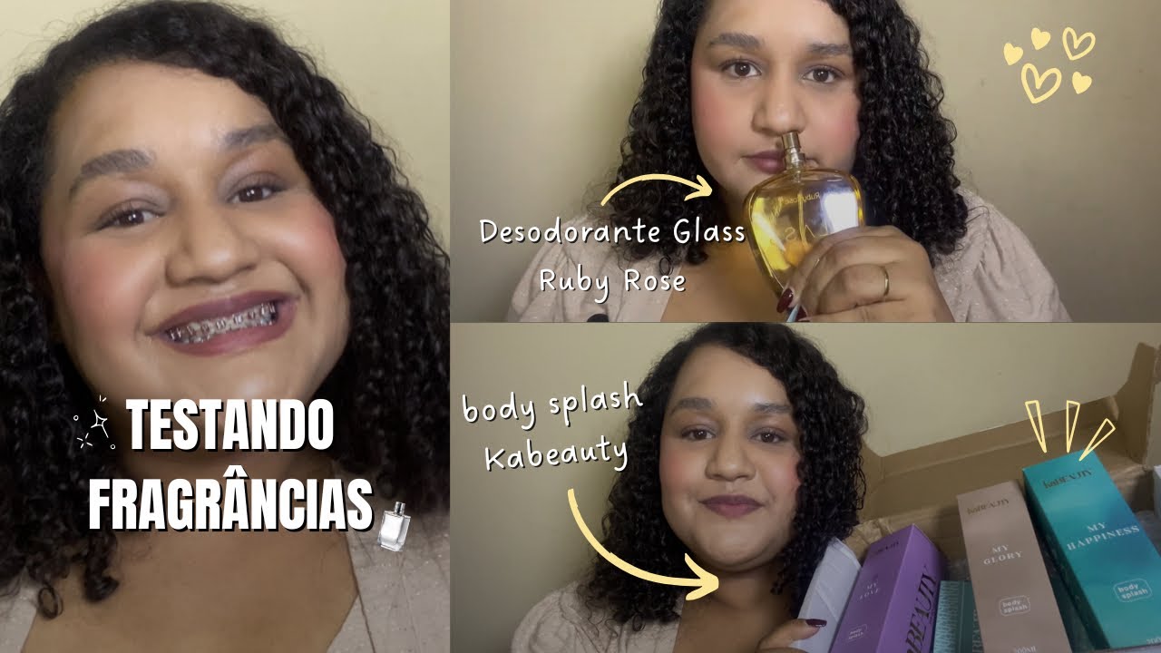Testando Fragrâncias Baratinhas 💖 Ruby Rose Glass + Body Splash KaBeauty | Vale a Pena?