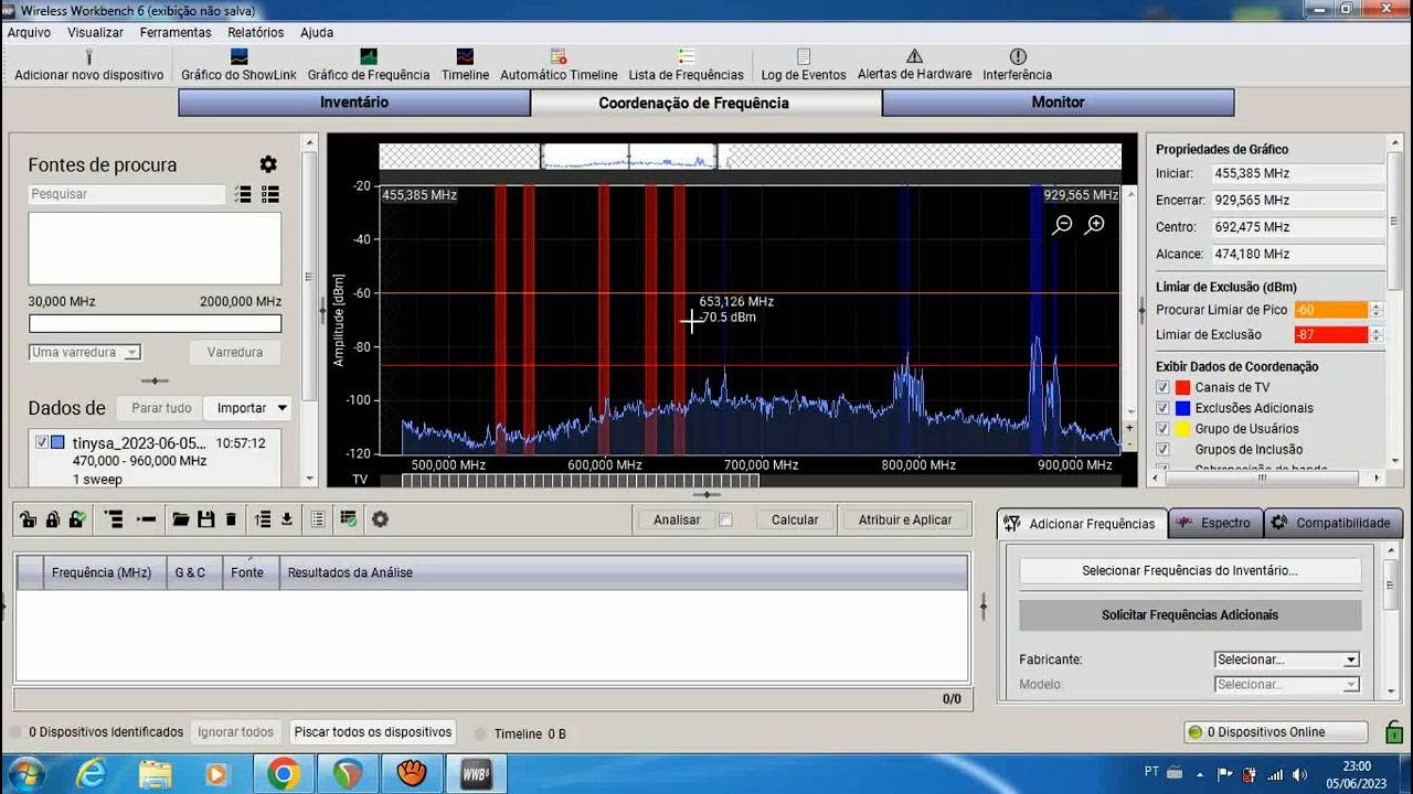 Como utilizar o TinySA no Wireless Workbench 6