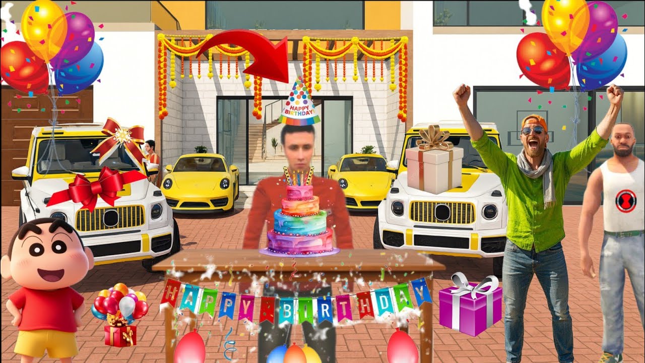 Jack  chacha birthday celebration 🎉 in Indian thept aura simulator 😍