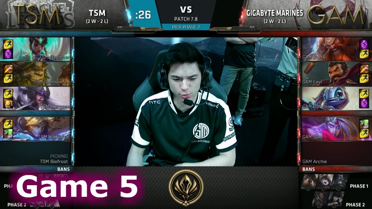 TSM vs Gigabyte Marines | Game 5 LoL MSI 2017 Play-In | TSM vs GAM G5 MSI 2017