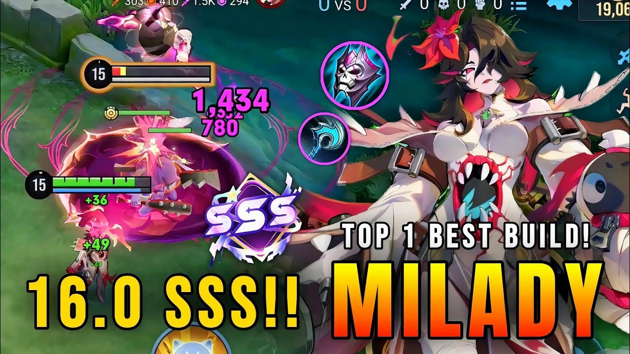 16.0 SSS!! 100% надоедливый монстр Миледи на средней линии - Лучший билд №1 в честь королей