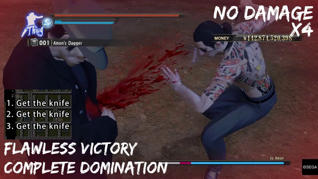 [10th Anniversary Special] Yakuza 0 - Jo Amon fight (No Damage) Hard