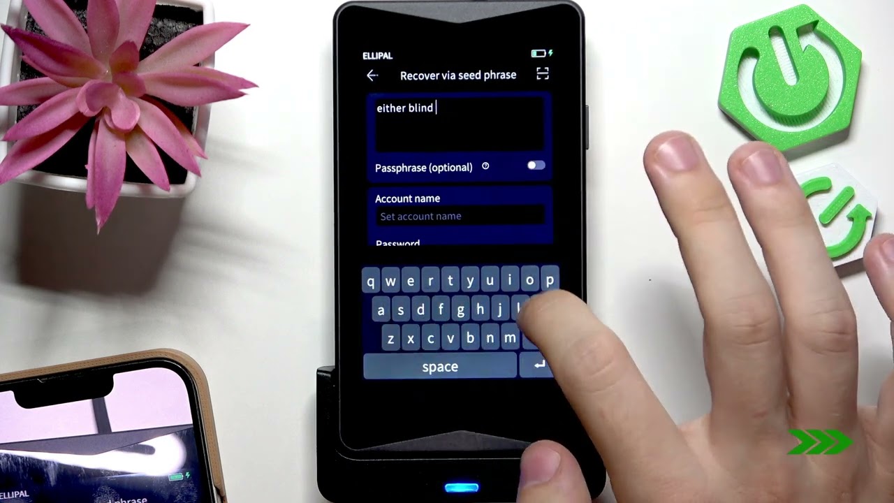 Ellipal Titan 2.0 &ndash; How to Recover Account from Seed Phrase