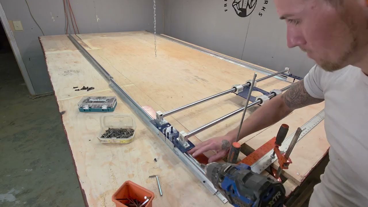 9.7' x 4' sbr20 linear rail router sled install