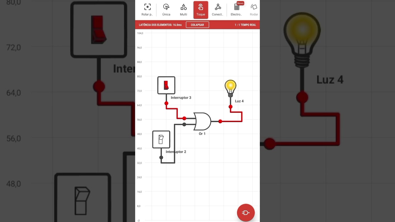 Porta L&oacute;gico OR/OU no APP Logic Circuit Simulator Pro. #shorts  Logic Gate