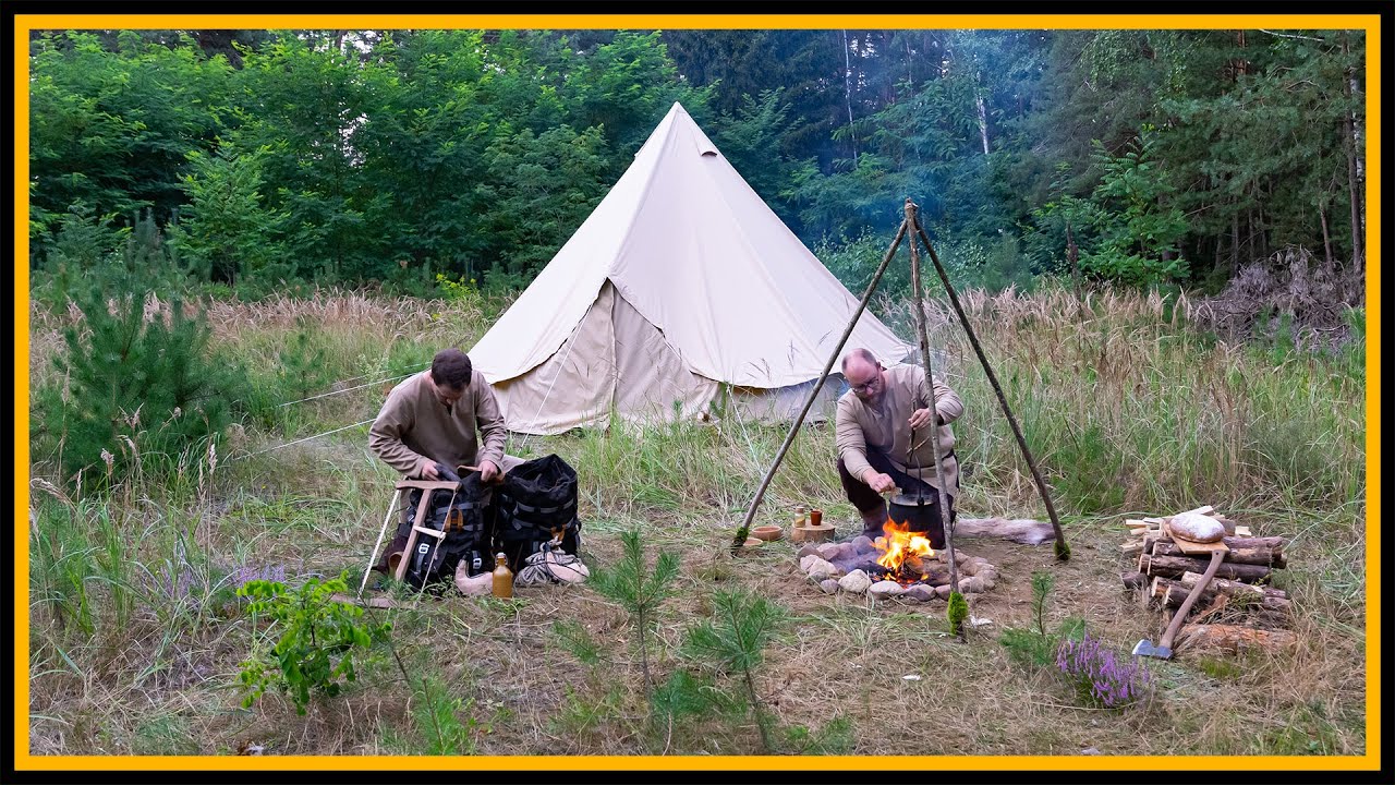 Es war kalt - 24h Overnighter ohne Hightech-Gear - Bushcraft Survival Mittelalter