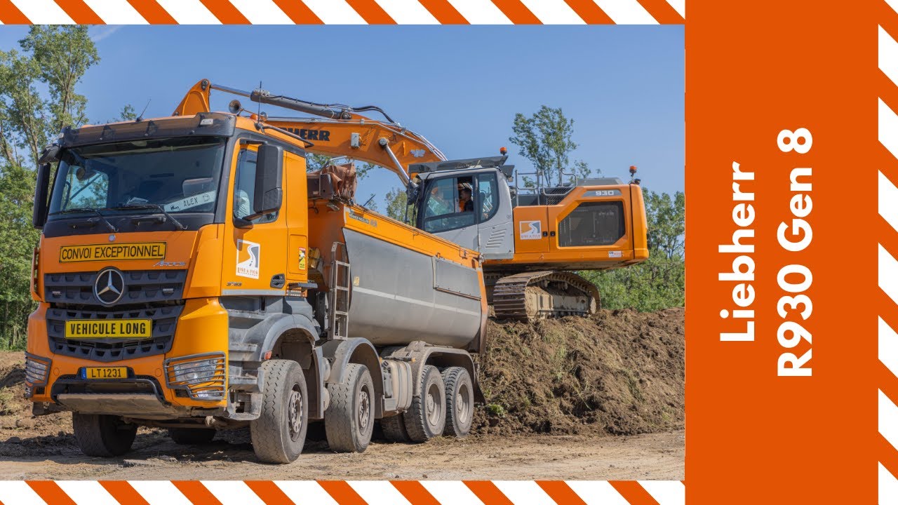 Liebherr R930 Generation 8  from Lise & Fils loading a dump truck - Midweek Moments