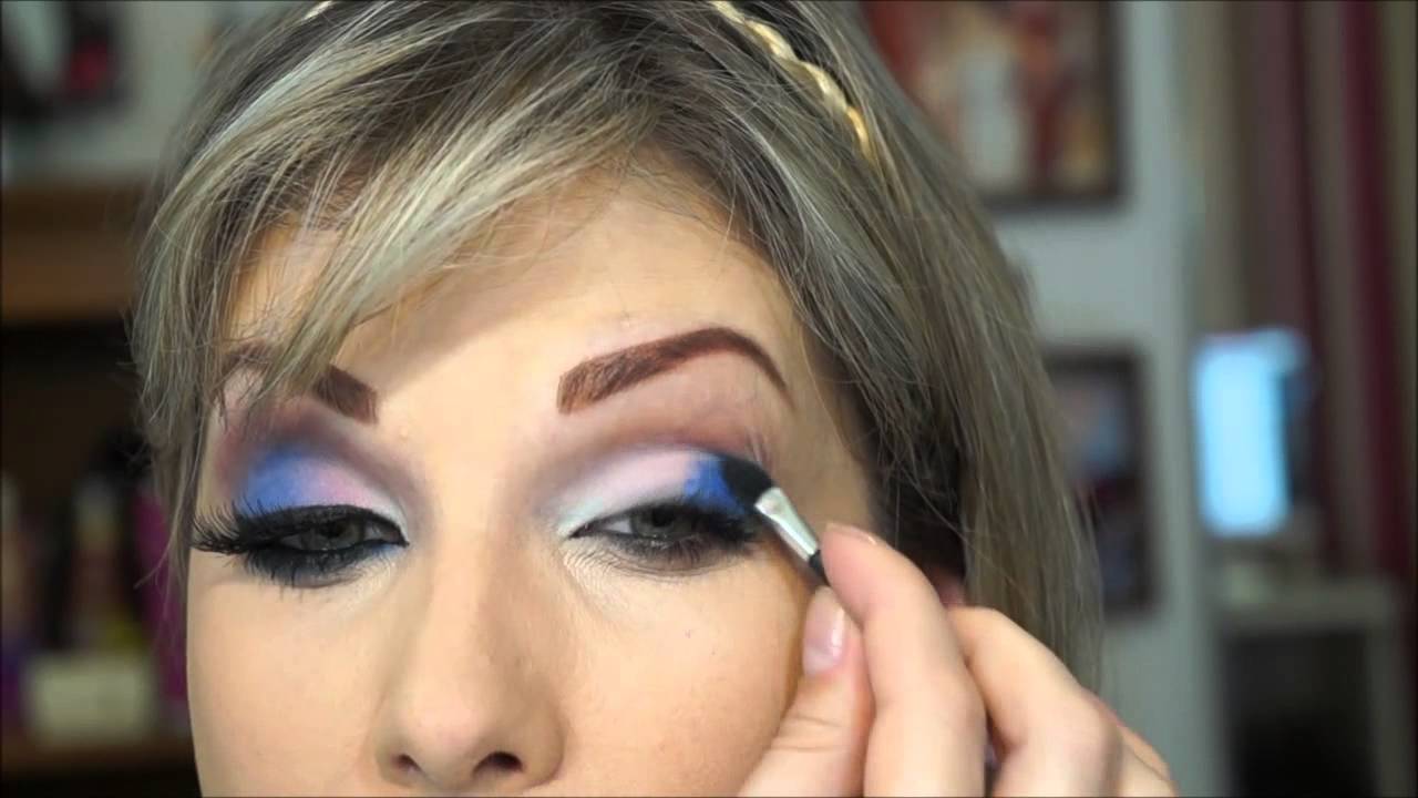 Maquiagem rosa e azul, com Luciane Ferraes