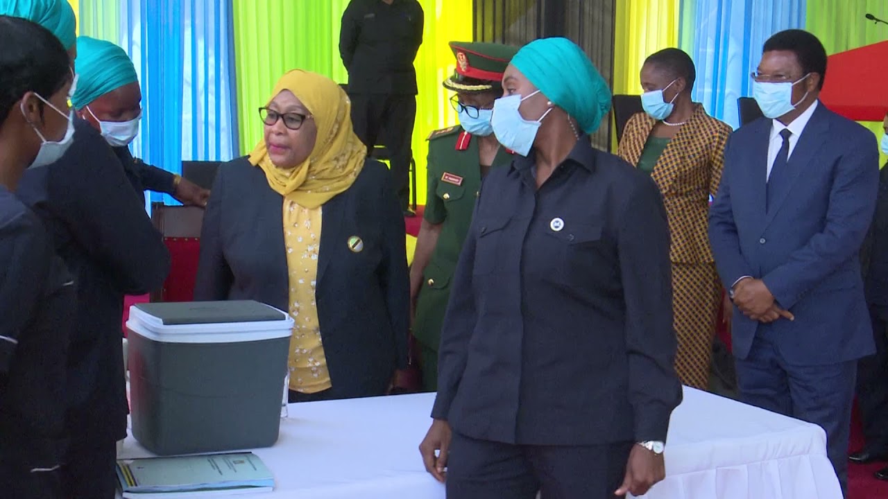 KAULI YA MHE. RAIS SAMIA SULUHU HASSAN ALIPOKUWA AKIZINDUA CHANJO YA UVIKO - 19