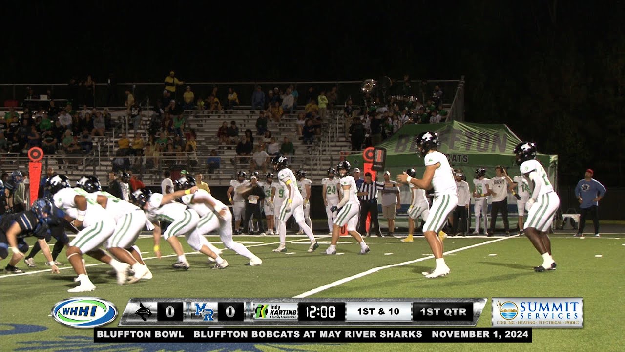 FOOTBALL | Bluffton Bobcats at May River Sharks 2024 | Bluffton Bowl Full Game | WHHITV