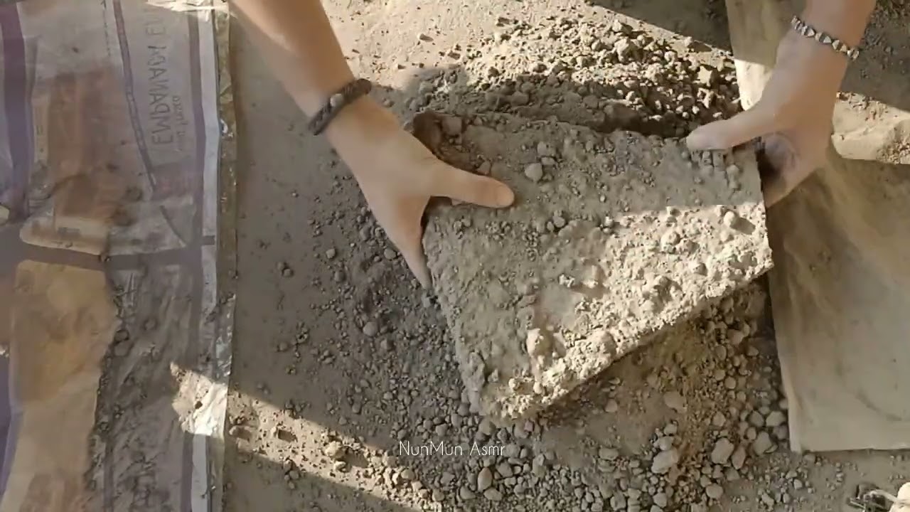 New gritty cement dry floor crumbling asmr💤