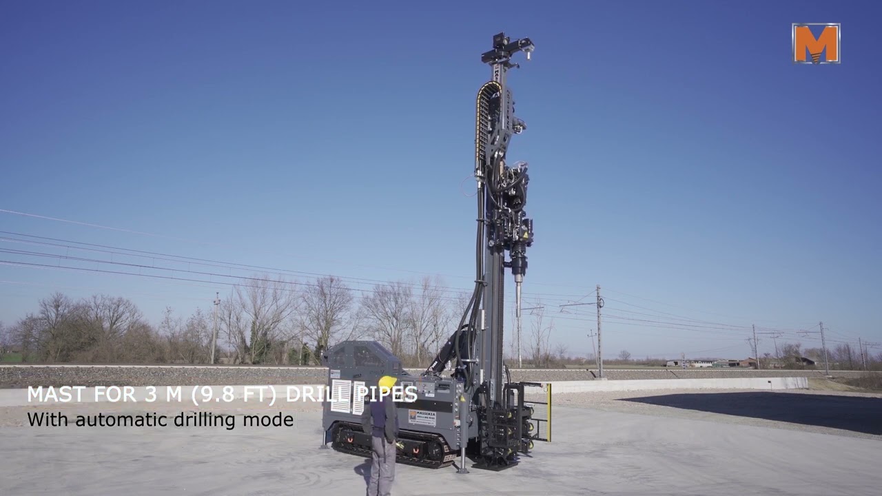 New Massenza MI12 drilling rig with double rotary head