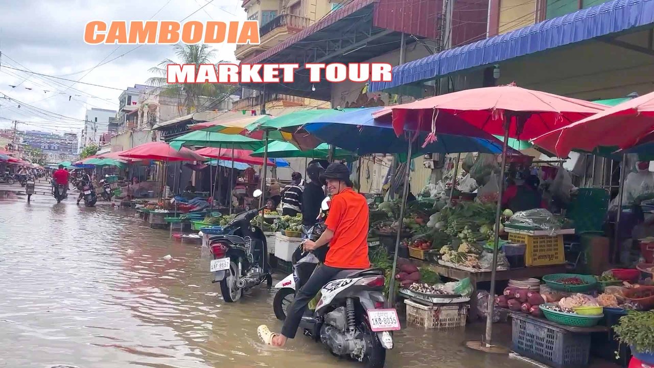 Cambodia Market Tour: Situation Of Poipet Market in Rainy Season [ Mr Lee Village Tour ]