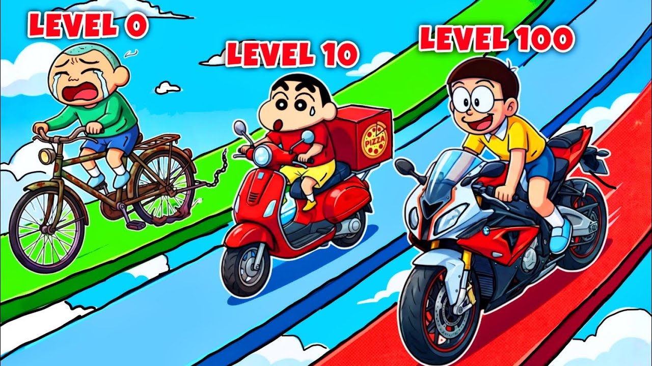 Nobita Upgrading Pro Level Cycle Roblox 😁