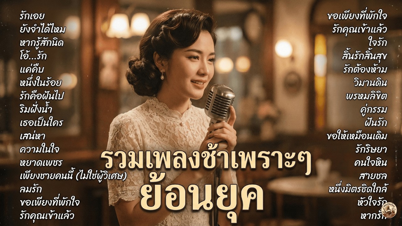 รวมเพลงช้าเพราะๆ ย้อนยุค ฟังที่ไหนก็เพลิน ฟังยาวๆ