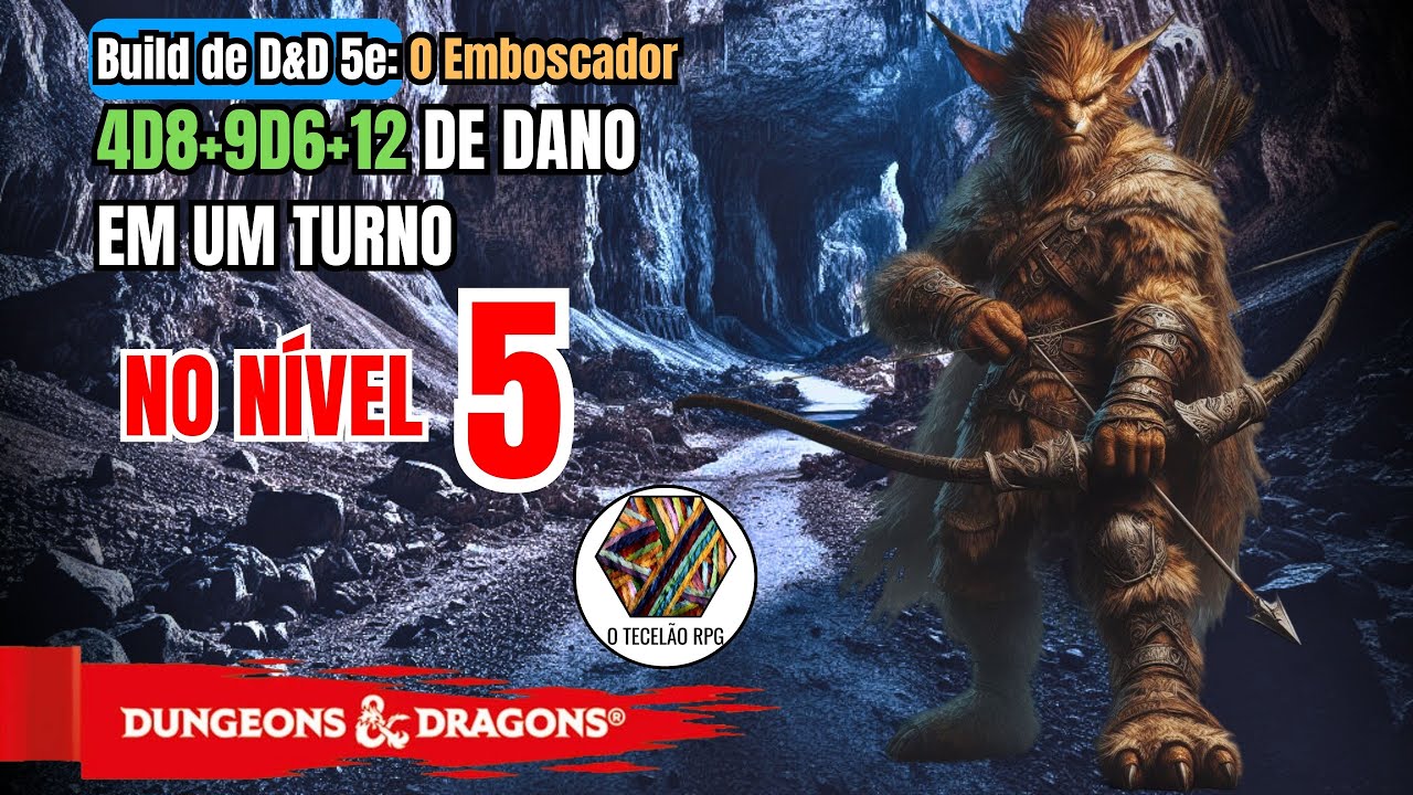Build de Nível 5 de D&D 5e O Emboscador - Patrulheiro Perseguidor Obscuro - Gloom Stalker Ranger