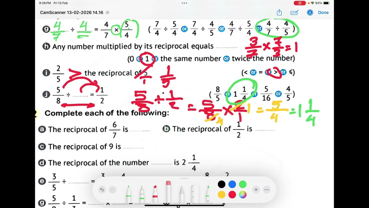 Grade 6 T2 connections between multiplication and division of fractions by Mr Romany 