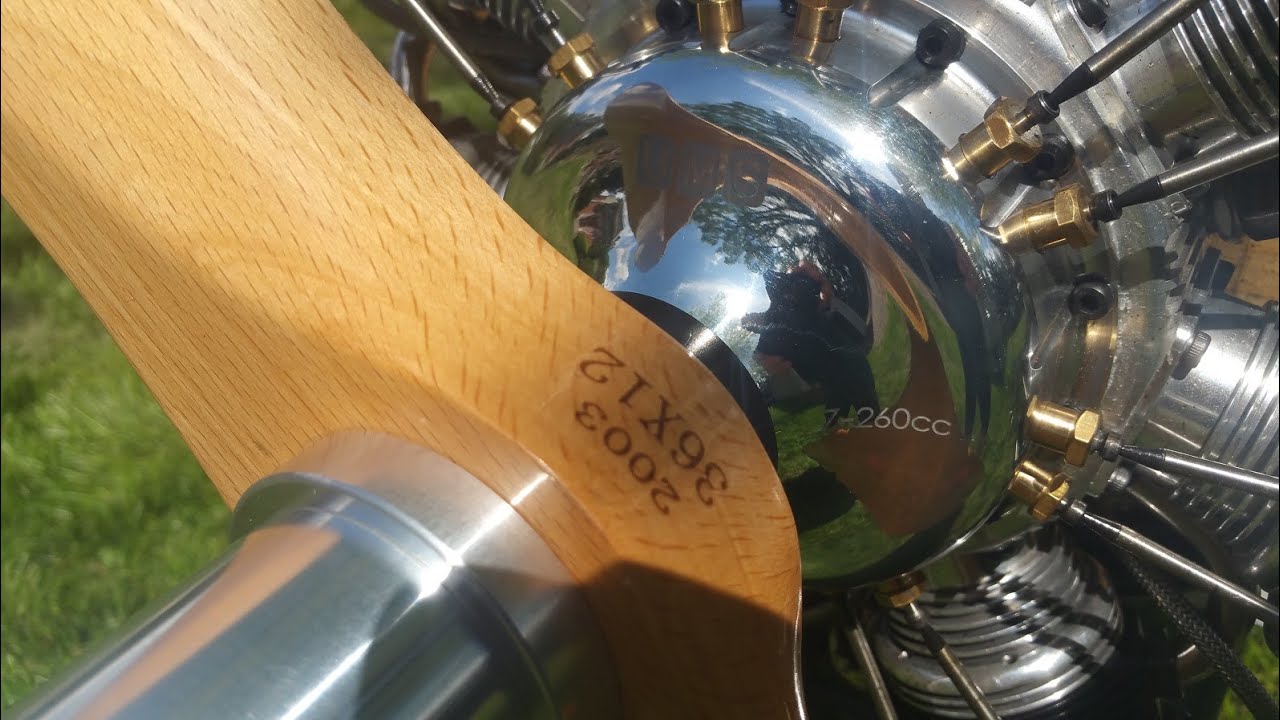 Bench Running the UMS 7-260, 7 Cylinder Radial Engine