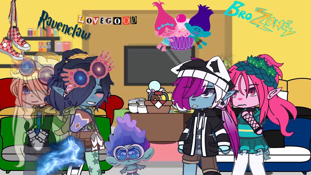 Trolls react to branch past as Luna love good(remake)