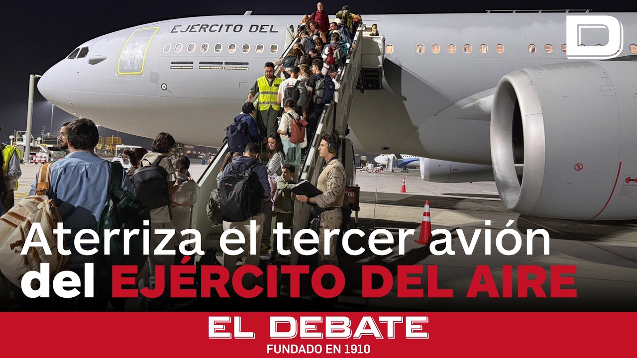 Aterriza en España el tercer avión del Ejército del Aire con 233 civiles