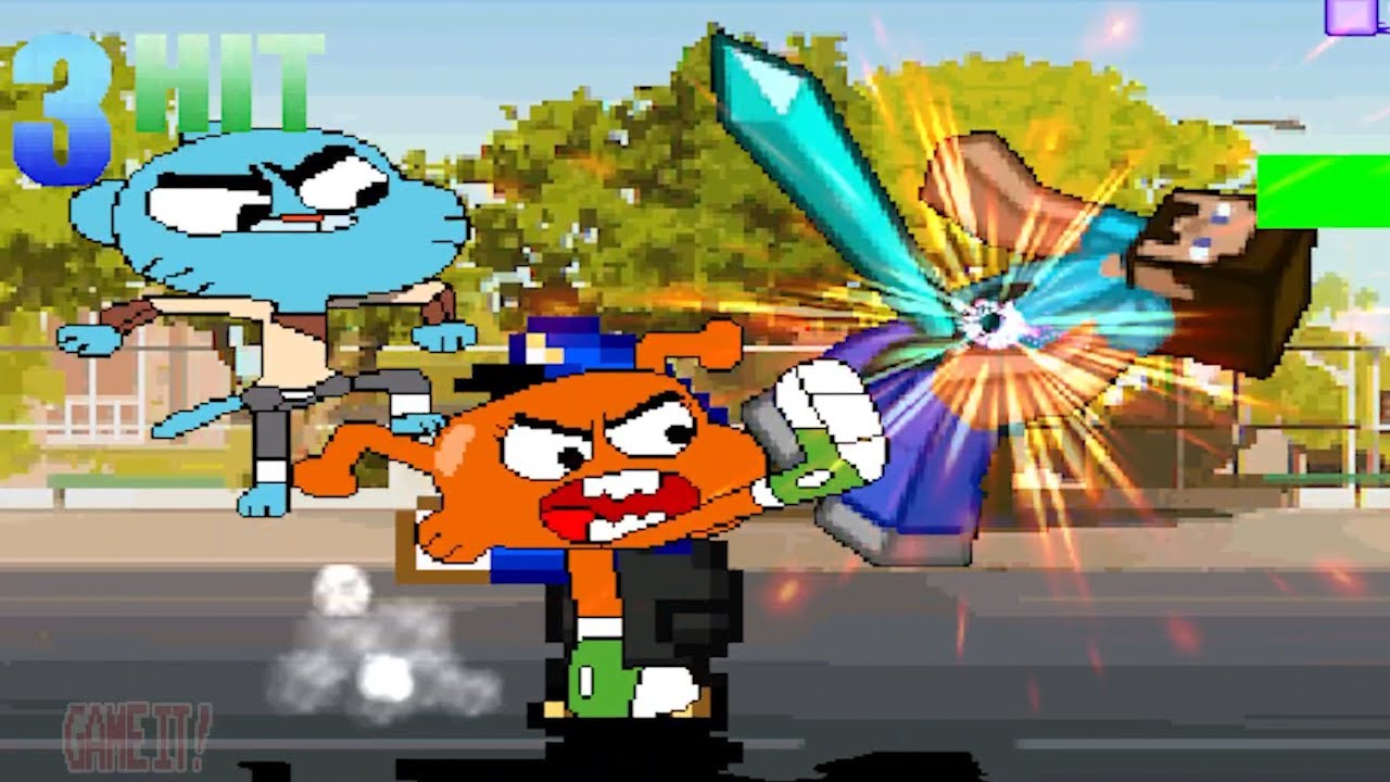 GUMBALL THE BLUE CAT | DARWIN THE GOLD FISH | TEAM UP | DESTROY MUGENS | IN SURVIVAL MODE