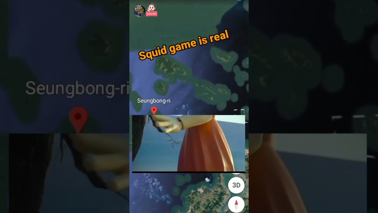 Squid game island is real! I found on google maps and google earth #map #earth