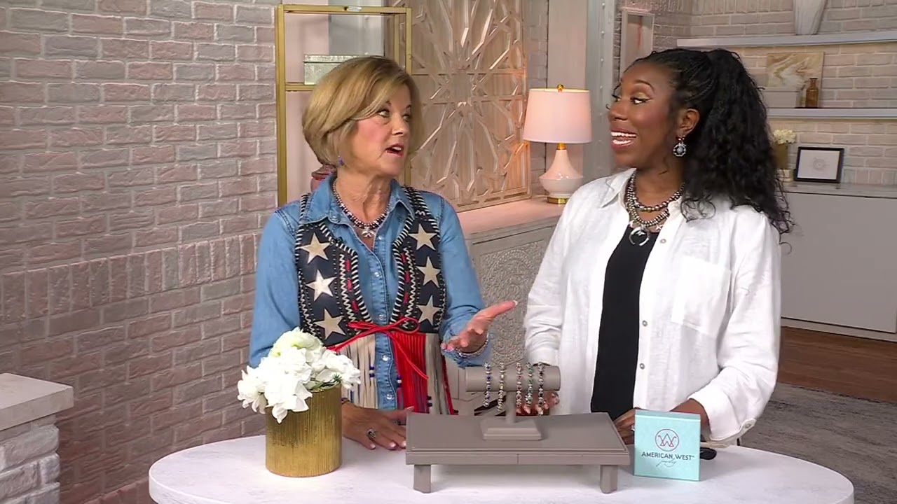 American West Sterling Silver Oval Gemstone Tennis Bracelet on QVC