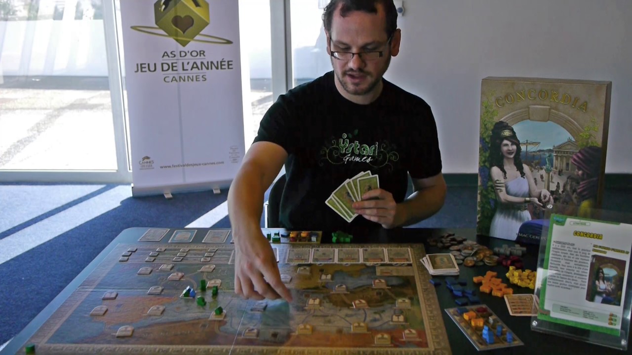 Concordia l'explication des règles avec Thomas.