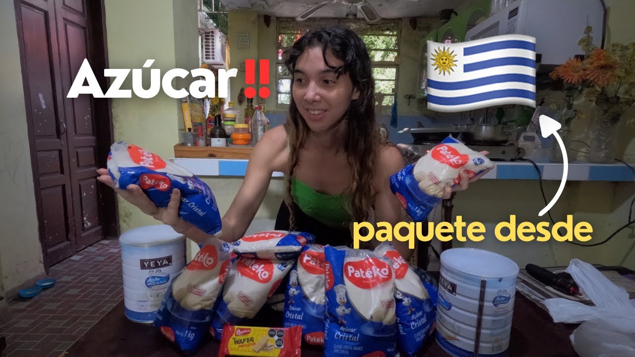 ¿Se acabó el AZÚCAR en CUBA? suscriptora de URUGUAY envía paquete a CUBA