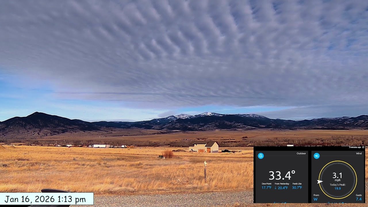 Weathercam timelapse January 16, 2026