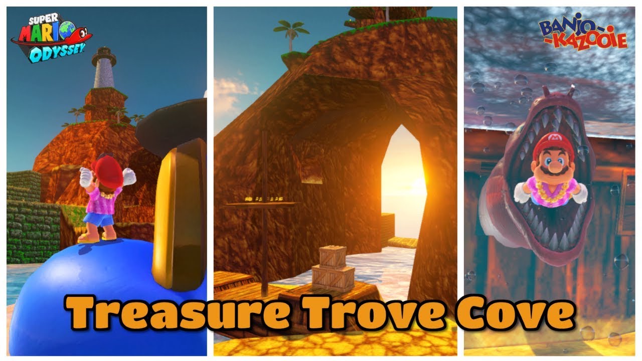Incredible BANJO-KAZOOIE TREASURE TROVE COVE Kingdom in Super Mario Odyssey